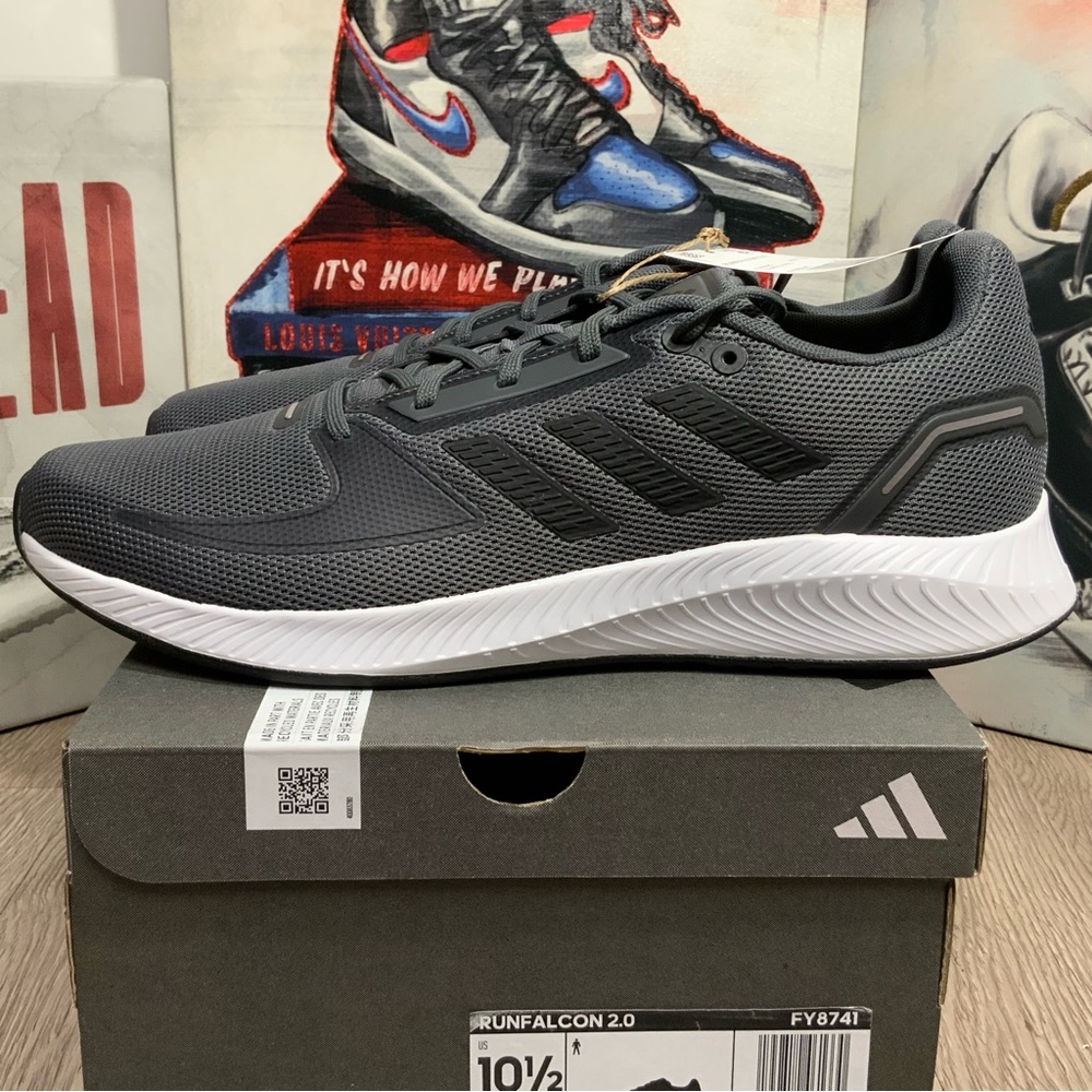 Adidas Men Run Falcon 2.0 FY8741 Gray Running Shoes Sneakers Men's Sizes 12.5 - Picture 3 of 13